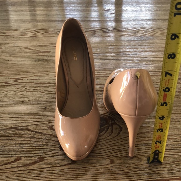 ALDO Patent Nude 4.5in Pump, Size US 8.5 - Picture 3 of 3